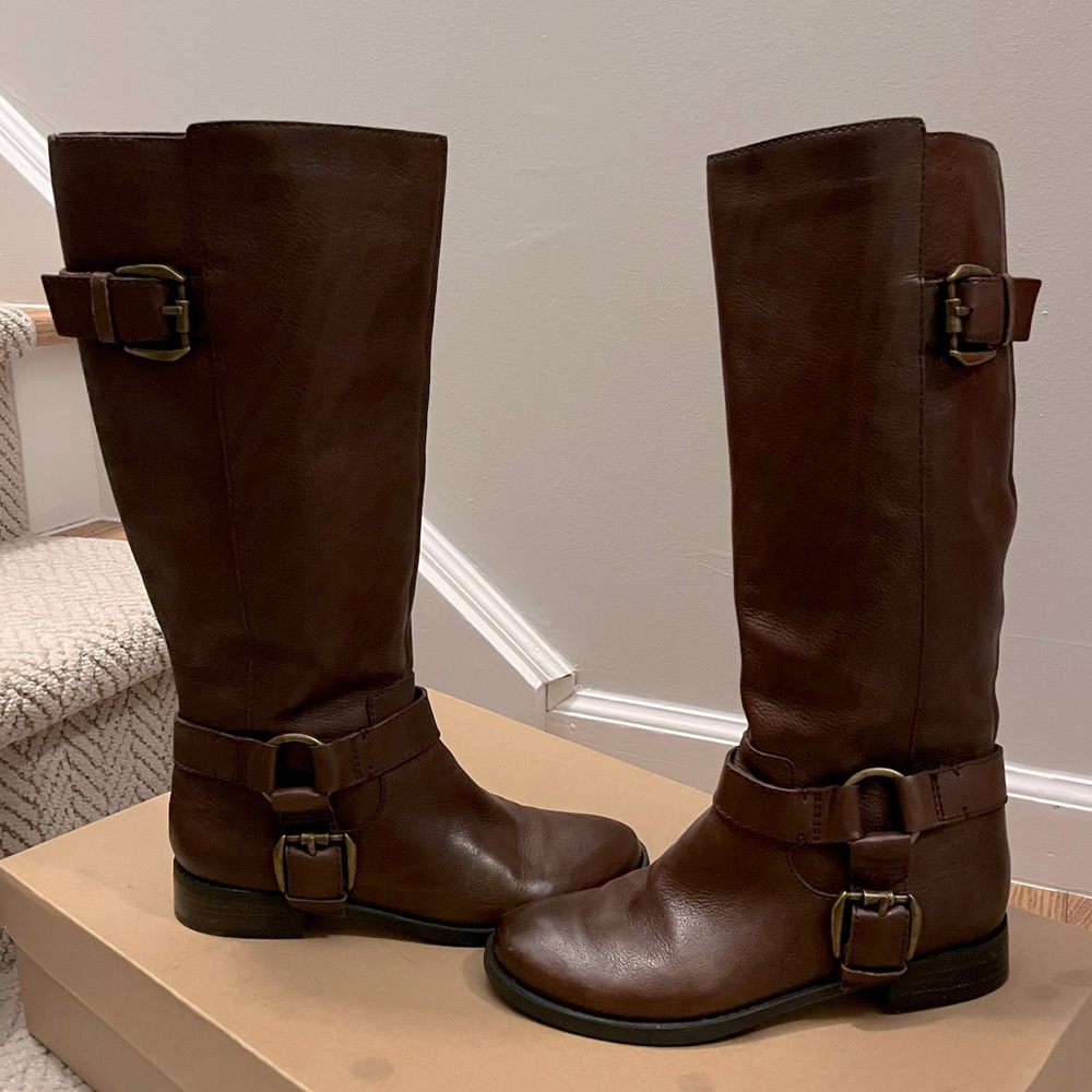 Nine West Leather Tall Riding Boots- NEW- size 6 1/2